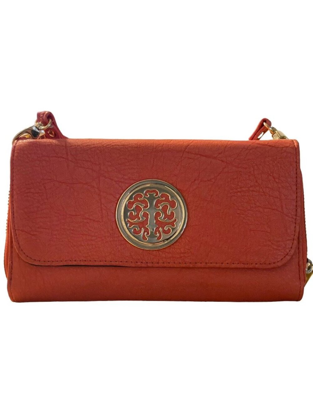 Sasha Crossbody 3 Way To Wear Faux Leather Handbag Coral